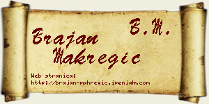 Brajan Makregić vizit kartica
